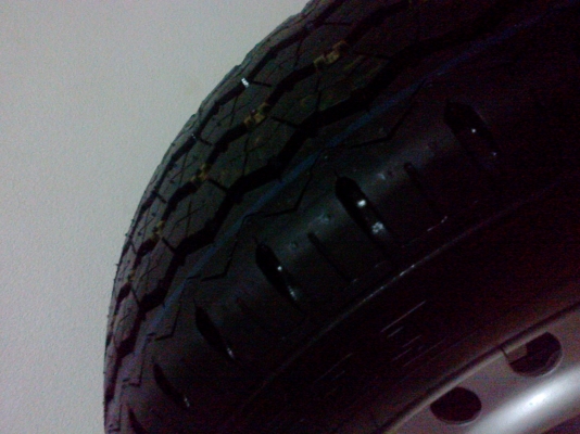 ล้ออะไหล่ขอบ15 5รูพร้อมยางบิดโตน