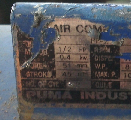 Sell> ขายถังลมมือสอง PUMA 1-1/2 แรง สภาพใช้ได้ ราคาถูก กำแพงแสน นครปฐมครับ