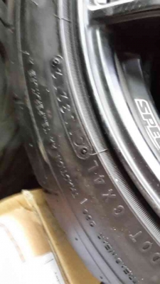 แม็กขอบ 17x7.5 4รู100 พร้อมยาง 205 45 17 ปี12 1ชุด