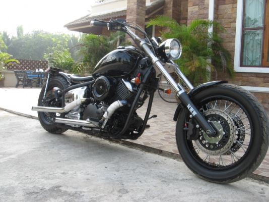ขาย yamaha dragstar 1100 แต่ง old school ปี 2008 พร้อมทะเบียนโอนนอก
