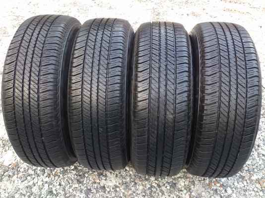 ขายยาง บริสโตร์ 265/65R17 ยางสัปดาห์ที่47 ปี12 ดอกยางนิ่มลึกเท่ากันใช้งานน้อยไม่แตกลายสภาพยาง95\% (ไม่มีปะ) จำนวน 1 ชุด