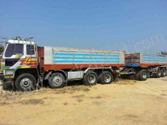 รถบรรทุก พ่วงดั๊มพ์ แม่-ลูก ยี่ห้อ MITSUBISHI รุ่น FN527