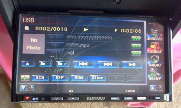 dvd mp3 usb 2din kenwood ddx7039 ขาย2800บ.