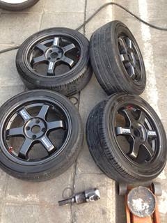 ขาย TE37 ขอบ16 พร้อมยาง YOKOHAMA EARTH1 ดอกเต็ม ยกชุด ถูกๆ หรือ แยก ได้