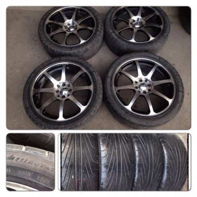 ขายแม็กมือ2ลาย Model 8 ขอบ17 4รู 100/114 + ยาง ราคา7,900 บาทถูก