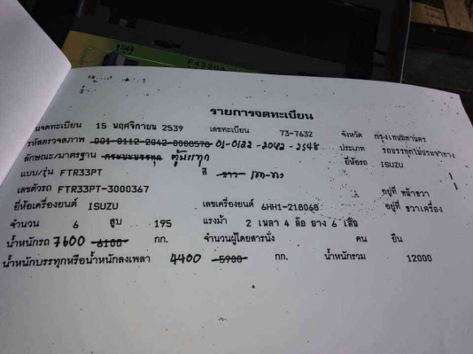 ขายISUZU DECA 195แรง ยาว7.20เมตร เครื่องดีแคชซีสวย