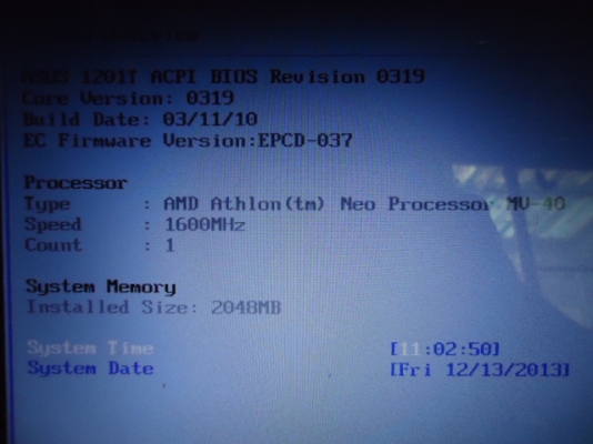 ขาย NOTE BOOK Eee Pc ASUS 1201T 250GB  , PROCESSOR : AMD ATHLON