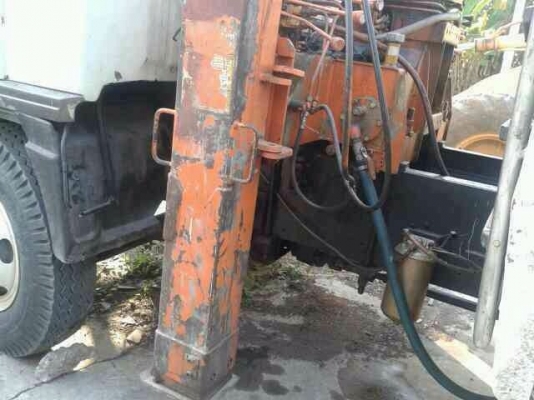 ขายรถ 6 ล้อพื้นเรียบใหญ่ติดเครน HINO FF 195 แรงม้า ติดเครน TANADO 4 ตัน กระบะยาว 6 เมตร ราคา 700000