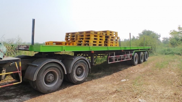 ขายหางพื้นเรียบ 3 เพลาตามสภาพไม่มีล้อไม่ให้เล่ม