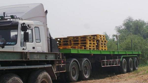 ขายหางพื้นเรียบ 3 เพลาตามสภาพไม่มีล้อไม่ให้เล่ม