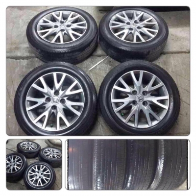 ขายล้อแม็กซ์ขอบ15 Honda City Society 4/100 + ยางปี11 ราคา 6,900 บาทถูก
