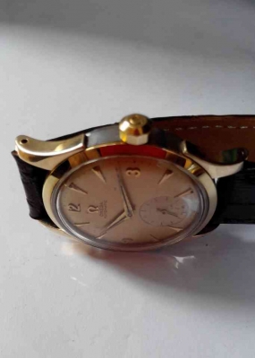 โอเมก้า สองเข็มครึ่ง ออโต้ครึ่งรอบ ทองแปะ สภาพเดิม สวยพร้อมใช้งานครับ