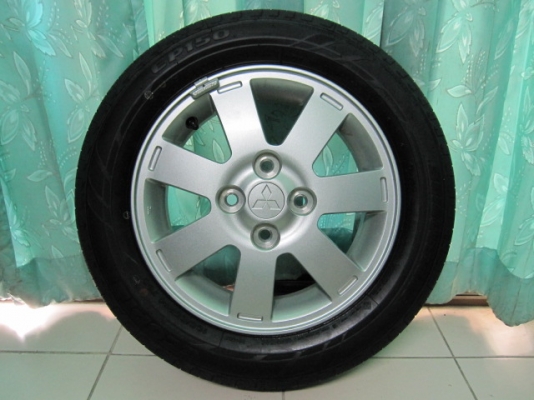 ขายล้อแม็ก Mitsubishi Mirage พร้อมยางป้ายแดงขอบ 14 สภาพใหม่ๆ