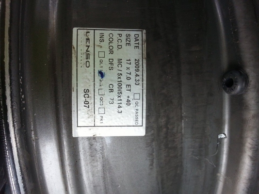 ขายล้อพร้อมยาง lenso samurai 17 5รู114.3 สภาพสวยล้อปี 09