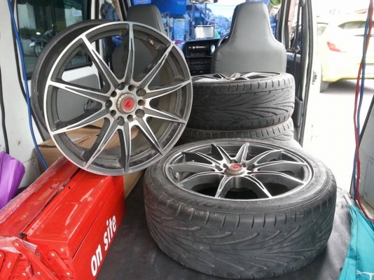 ขายล้อพร้อมยาง lenso samurai 17 5รู114.3 สภาพสวยล้อปี 09