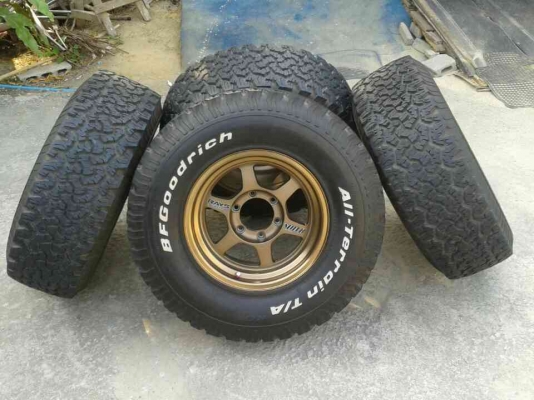 ขายยาง BF ALL 265/75R16สวยๆ พร้อมล้อ TE37 16 x 8 ET 0 ขายยาง BF ALL 265/75R16สวยๆ พร้อมล้อ TE37 16 x 8 ET 0