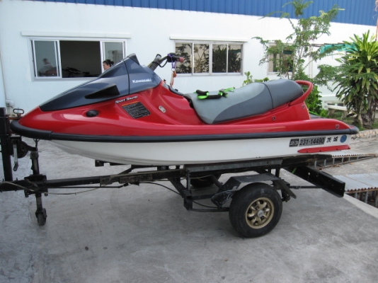 ขายเจ็ทสกี "KAWASAKI 1100 cc."พร้อม เทเลอบรรทุกเรือ สวยๆ