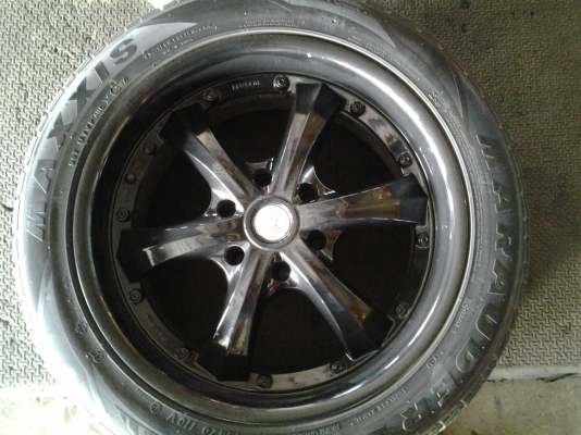 แม็ก+ยาง ขอบ 20 นิ้ว6รู กระบะยกสูงยาง275/45/20 ดอกหนาๆ ทั้ง4 เส้น