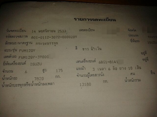 ISUZU FVM ยอดจัดไฟแนนซ์ได้ 300,000 บาท ราคาล่าสุด 560,000 บาทค่ะ ISUZU FVM ยอดจัดไฟแนนซ์ได้ 300,000 บาท ราคาล่าสุด 560,000 บาทค่ะ