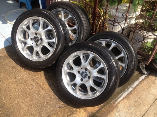 ล้อ JAPAN เเท้ขอบ15 4รู100กว้าง6.5off35ของมากจากยุ่นสภาพดี