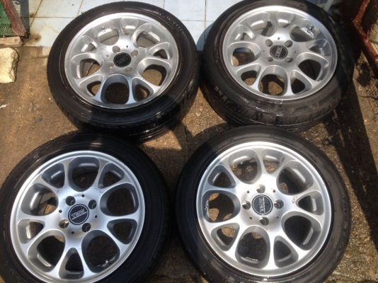 ล้อ JAPAN เเท้ขอบ15 4รู100กว้าง6.5off35ของมากจากยุ่นสภาพดี