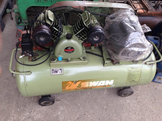 ขายปั้มลม SWAN มอเตอร์ Toshiba 1 HP. ไฟบ้าน วิ่งนิ่ม สภาพสวยมาก พร้อมใช้งาน