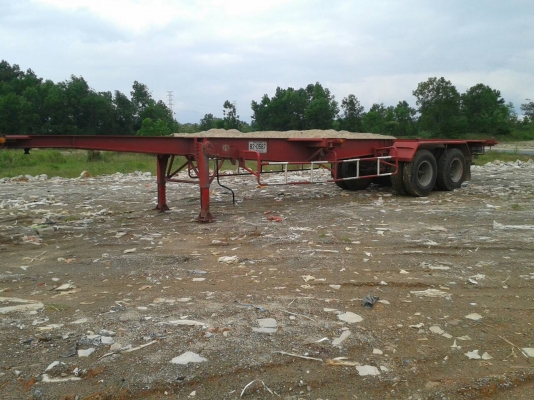 ขาย หางเทรลเลอร์ 2 เพลาพื้นเรียบมีทะเบียน สภาพสวย