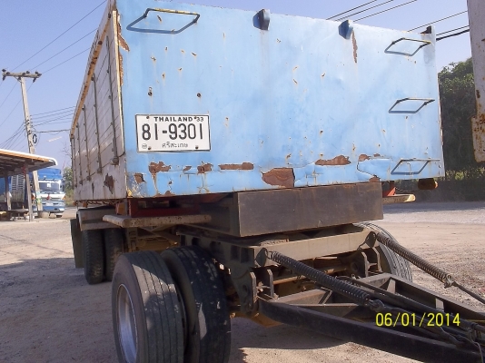 ขายลูกพ่วงดััม 2คาน 8ล้อ ยี่ห้อวีไฮเทค  แผงข้างอลูมีเนียม