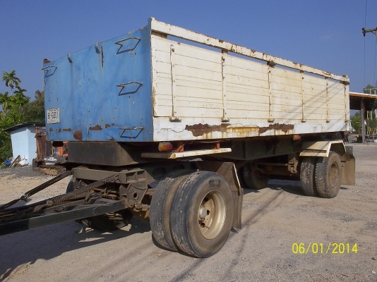 ขายลูกพ่วงดััม 2คาน 8ล้อ ยี่ห้อวีไฮเทค  แผงข้างอลูมีเนียม