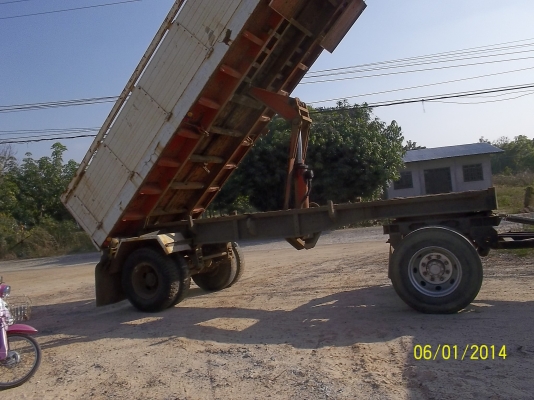 ขายลูกพ่วงดััม 2คาน 8ล้อ ยี่ห้อวีไฮเทค  แผงข้างอลูมีเนียม