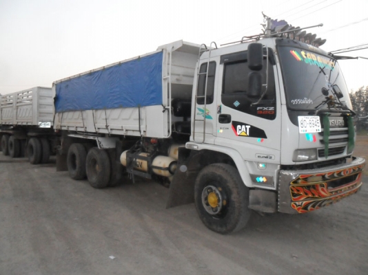 Isuzu Deca 270 Euro 2 แก๊ส 8 ถัง แม่ลูก อู่ สามมิตร 3 คานยัดจาก SMM