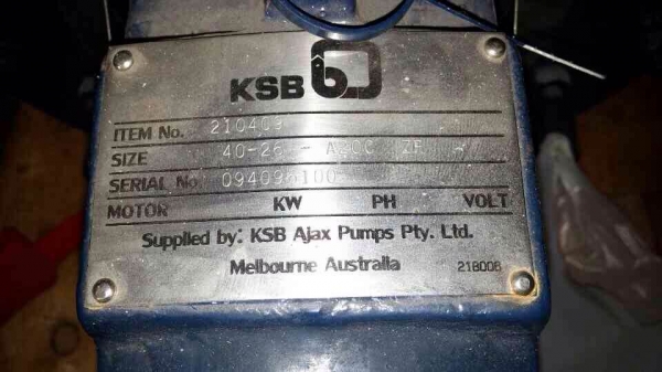 ขายหัวปั้มน้ำ KSB made in Austtralia หลายขนาด ของใหม่ ไม่เคยใช้งาน ขายเหมายกชุด 31 ตัวครับ