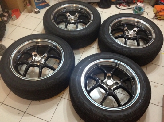 ขายแม็กซ์มือ2 สีดำขอบเงา ขอบ15 4/100+ ยางปี10 ราคา8,900 บาท ราคาถูก ขายแม็กซ์มือ2 สีดำขอบเงา ขอบ15 4/100+ ยางปี10 ราคา8,900 บาท ราคาถูก