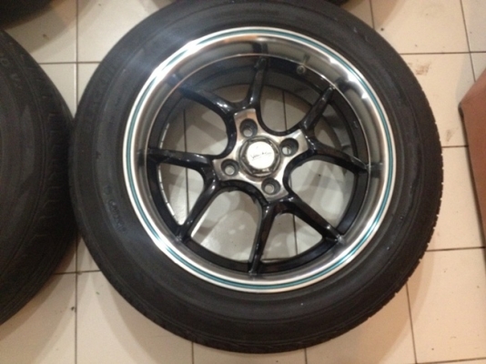 ขายแม็กซ์มือ2 สีดำขอบเงา ขอบ15 4/100+ ยางปี10 ราคา8,900 บาท ราคาถูก ขายแม็กซ์มือ2 สีดำขอบเงา ขอบ15 4/100+ ยางปี10 ราคา8,900 บาท ราคาถูก