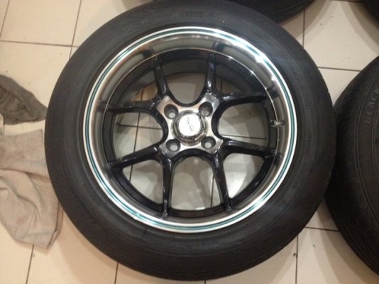 ขายแม็กซ์มือ2 สีดำขอบเงา ขอบ15 4/100+ ยางปี10 ราคา8,900 บาท ราคาถูก ขายแม็กซ์มือ2 สีดำขอบเงา ขอบ15 4/100+ ยางปี10 ราคา8,900 บาท ราคาถูก