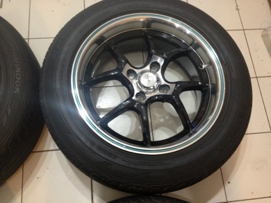 ขายแม็กซ์มือ2 สีดำขอบเงา ขอบ15 4/100+ ยางปี10 ราคา8,900 บาท ราคาถูก ขายแม็กซ์มือ2 สีดำขอบเงา ขอบ15 4/100+ ยางปี10 ราคา8,900 บาท ราคาถูก