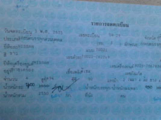 ขาย กระบะตอนเดียว NISSAN บิ๊กเอ็ม TD2.5 ปี35/92 เครื่องBD2.5 ฝาแดงละเอียด แห้งๆ แน่นๆ ไม่มีหลวม หน้า-หลังเดิมๆ สีมีเก็บมาบ้าง ช่วงล่างปึ๊กไม่มีส่าย คัสซีดีไม่ผุ ภายในสวย เบาะไม่ขาด คอนโซลครบ แอร์พร้อม กระบะไม่ผุ บางๆ ยางดี4เส้น***ขายแล้วครับขอบคุณ Truck2h