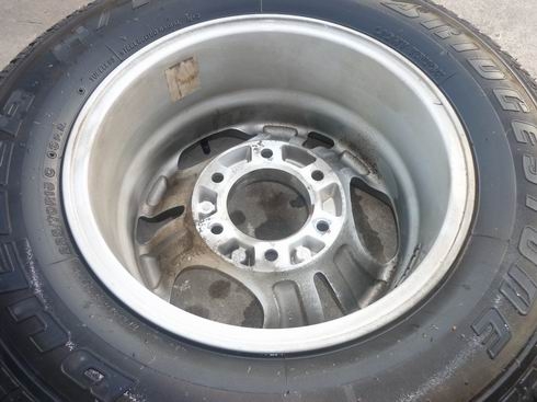 ยางอะไหล่ใหม่บริสโตน +ล้อแม๊ก15 รถกระบะ 6รูจาก นิสสัน เบอร์ 225/70/15 เหมาะนำไปเป็นอะไหล่