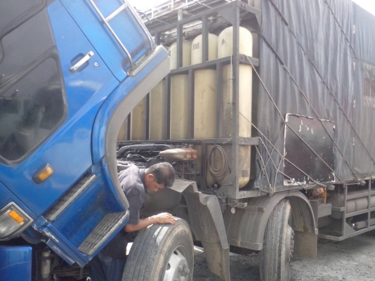 12ล้อหลังถนนFR2PXDปี2555...ดีเซล+NGV... รถสวย HINO PROFIA หัวโปรเฟีย เครื่อง P11C 320แรง เพลาเดียว...