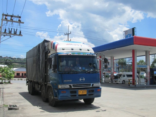 12ล้อหลังถนนFR2PXDปี2555...ดีเซล+NGV... รถสวย HINO PROFIA หัวโปรเฟีย เครื่อง P11C 320แรง เพลาเดียว...