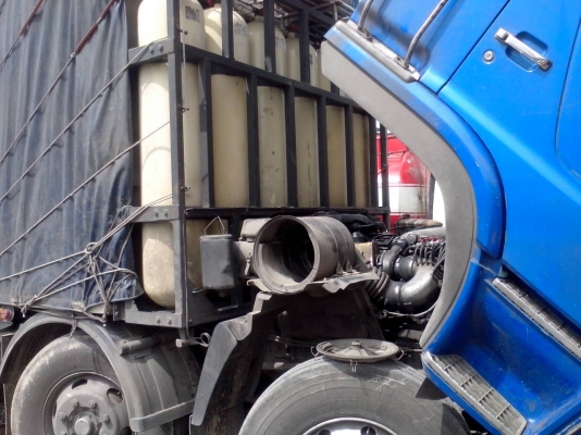 12ล้อหลังถนนFR2PXDปี2555...ดีเซล+NGV... รถสวย HINO PROFIA หัวโปรเฟีย เครื่อง P11C 320แรง เพลาเดียว...