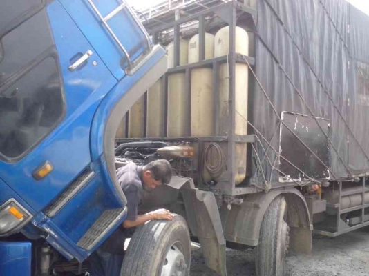 12ล้อหลังถนนFR2PXDปี2555...ดีเซล+NGV... รถสวย HINO PROFIA หัวโปรเฟีย เครื่อง P11C 320แรง เพลาเดียว...