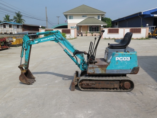 รถขุดเล็ก KOMATSU PC03 มือสองจากญี่ปุ่น