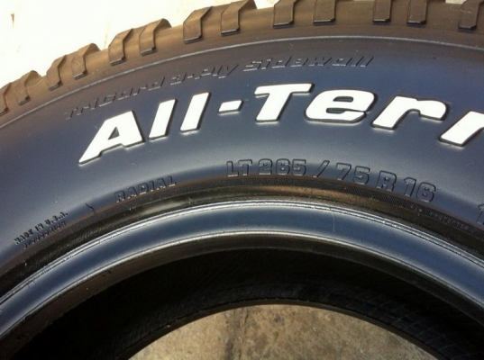 ขายยาง BF Goodrich All-terrain  265 75 r16  ลุยสวน 1000เดียว