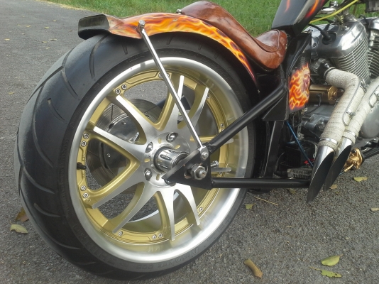 ขาย รถยิงเฟรมสปิงเกอร์หน้ายาว เครื่อง Honda Steed สภาพพร้อมใช้