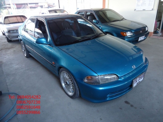 ขาย Honda civic เตารีด สีเขียวสวย+ติดแก็สหัวฉีด lpg ราคา 95,000 บาาท +++++++++  (