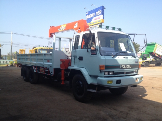 10 ล้อร้อคกี้ติดเครน 5 ตันเครื่อง 195 แรงม้า สวยๆสภาพเยี่ยม สั่งได้ครับ