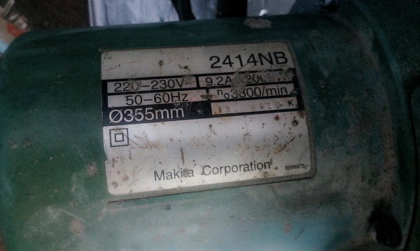 ขายไฟเบอร์ 14นิ้ว makita 2414nb มือสอง