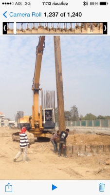 ให้เช่าแบคโฮติดไวโบร กดsheetpile