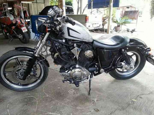 ธารนนทบุรี/ขาย yamaha virago1100   ทะเบียนแท้ แต่งแนวฮาเล่ ราคา150,000บาท
